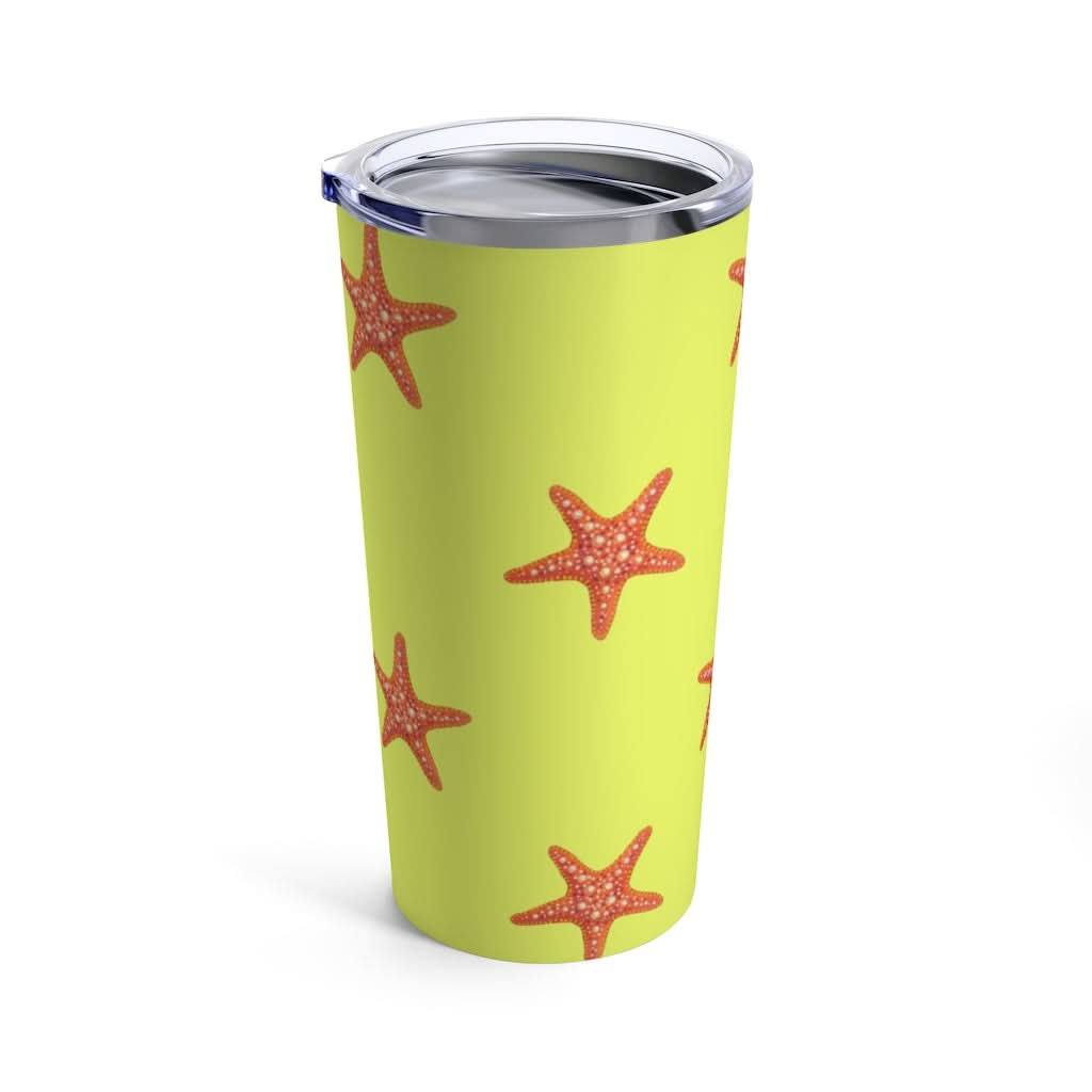 Yellow Starfish, 20 oz Steel Tumbler