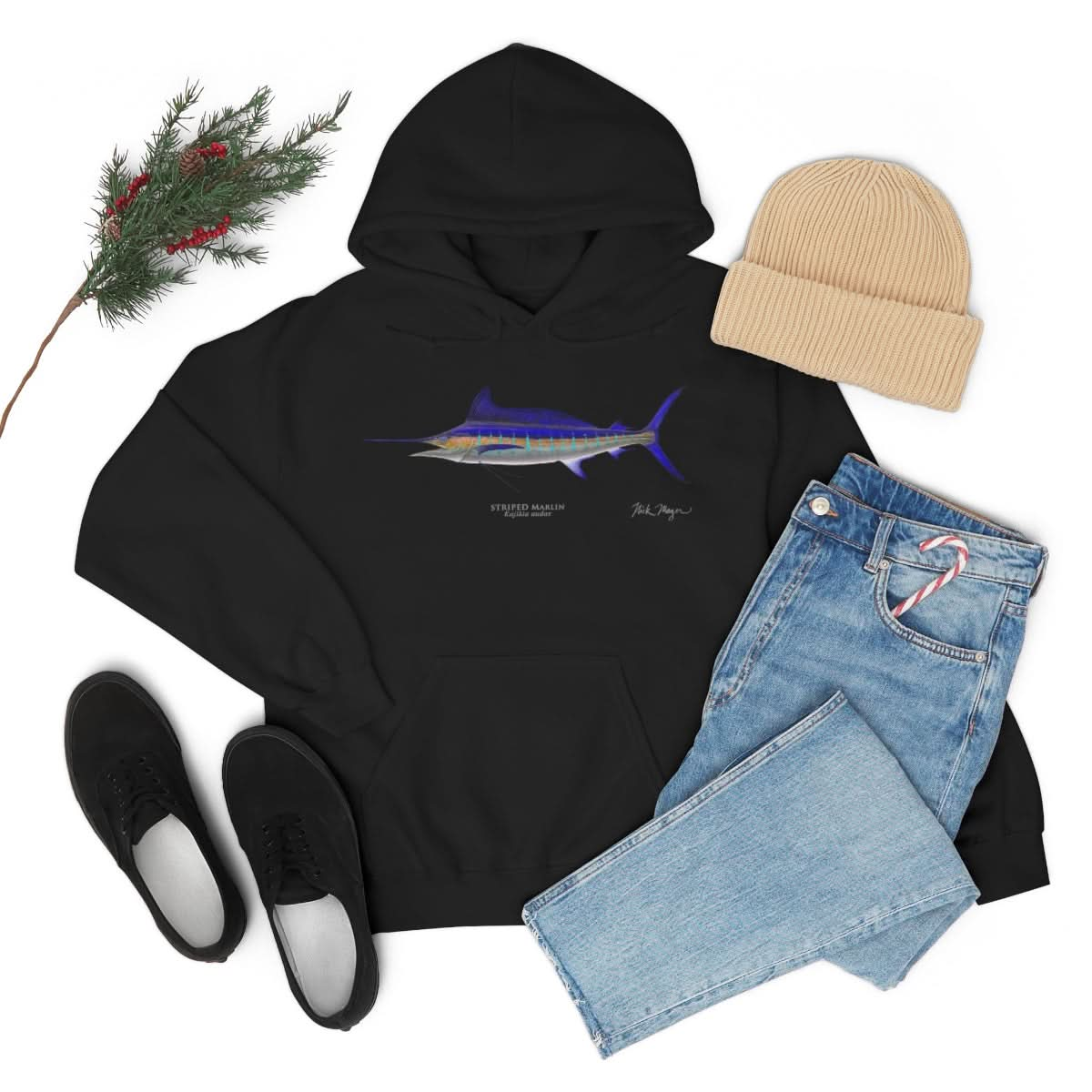 Striped Marlin Warm Hoodie