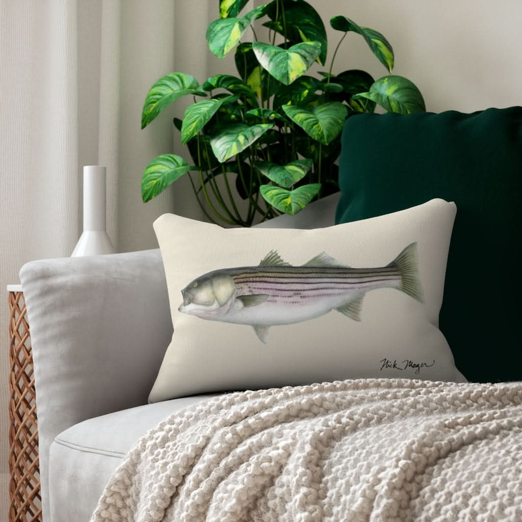 30 lb Striper Throw Pillow