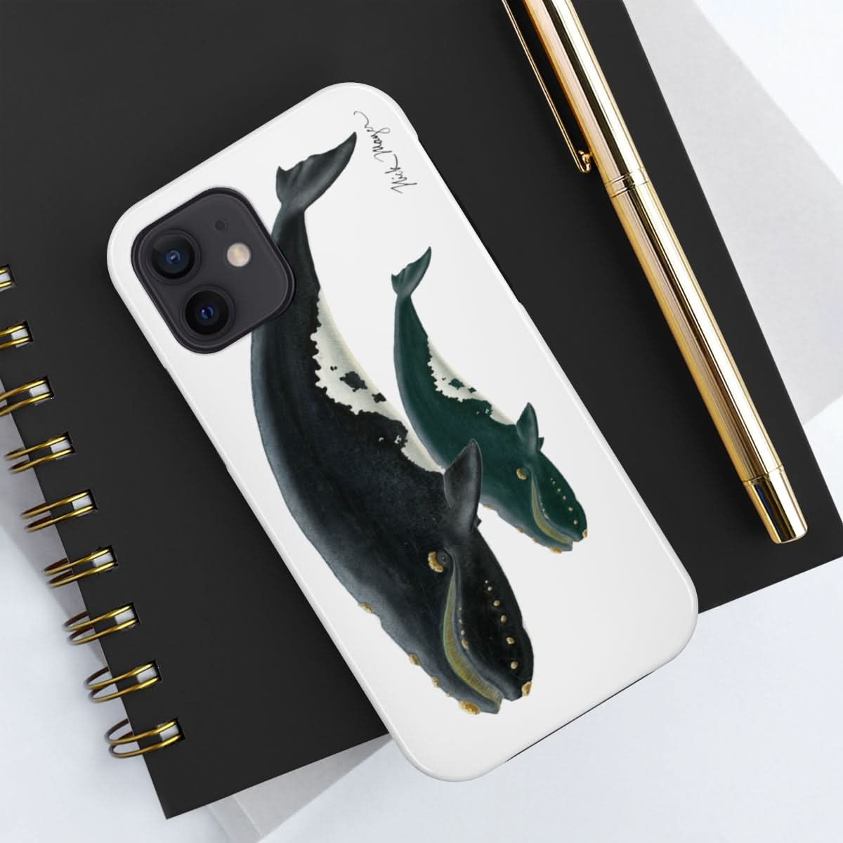 Mother & Calf Right Whale Phone Case (iPhone)