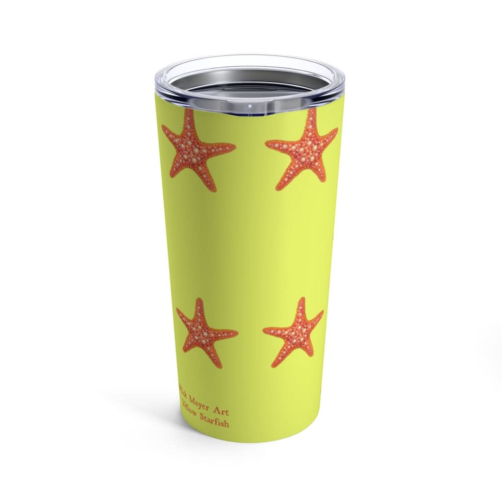 Yellow Starfish, 20 oz Steel Tumbler