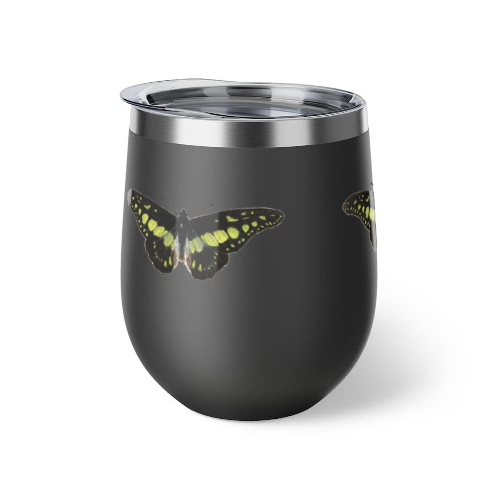 Green Butterfly Copper Wine Tumbler