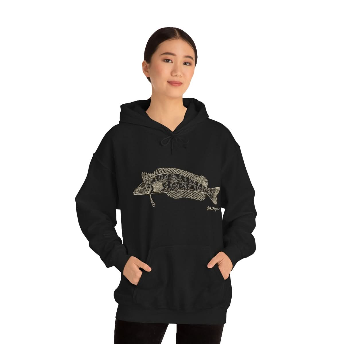 Giant Kelpfish Drawing Warm Hoodie