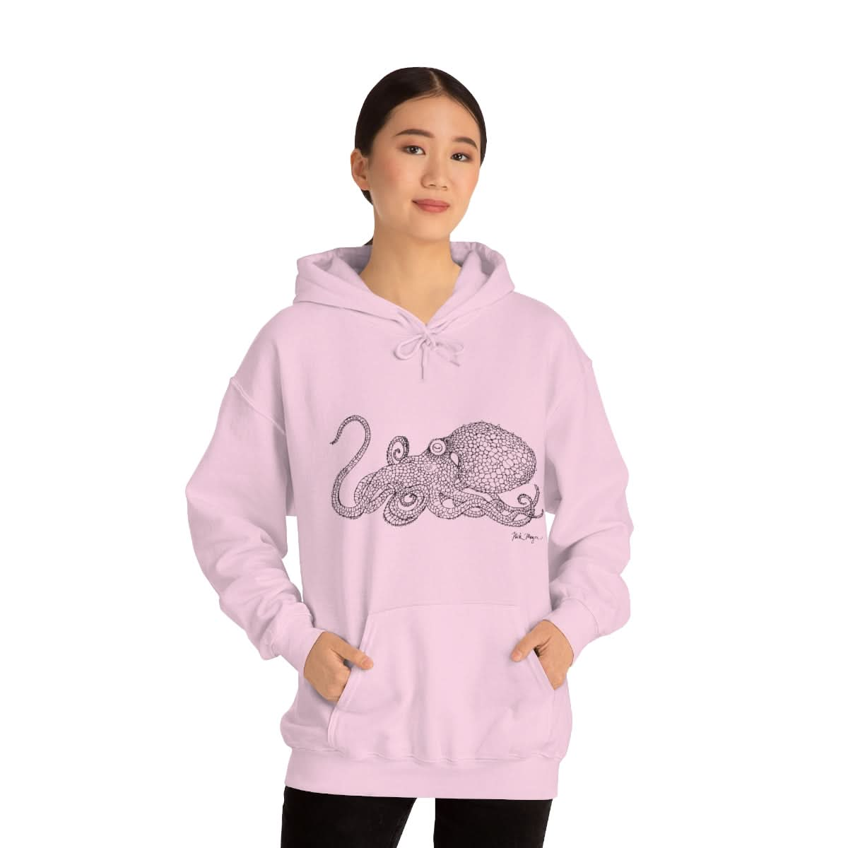 Octopus Drawing Warm Hoodie