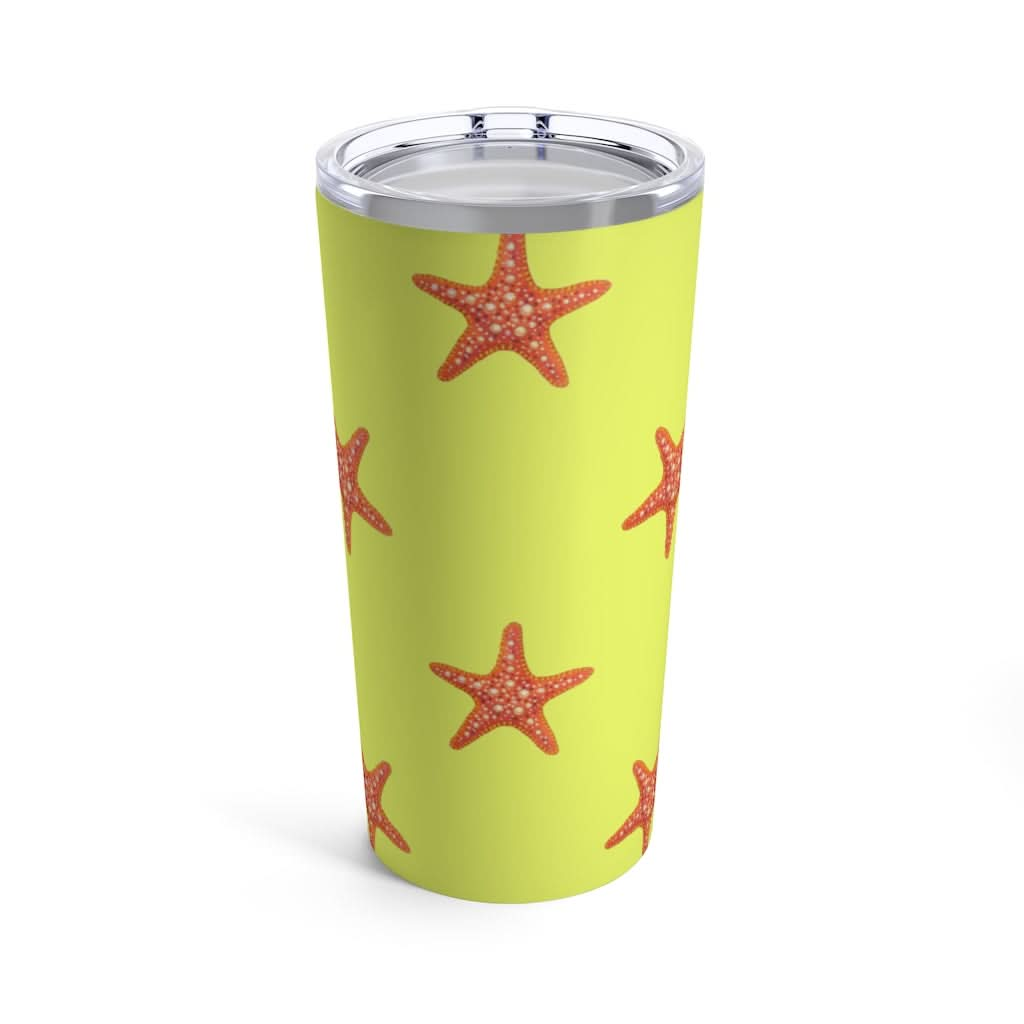 Yellow Starfish, 20 oz Steel Tumbler