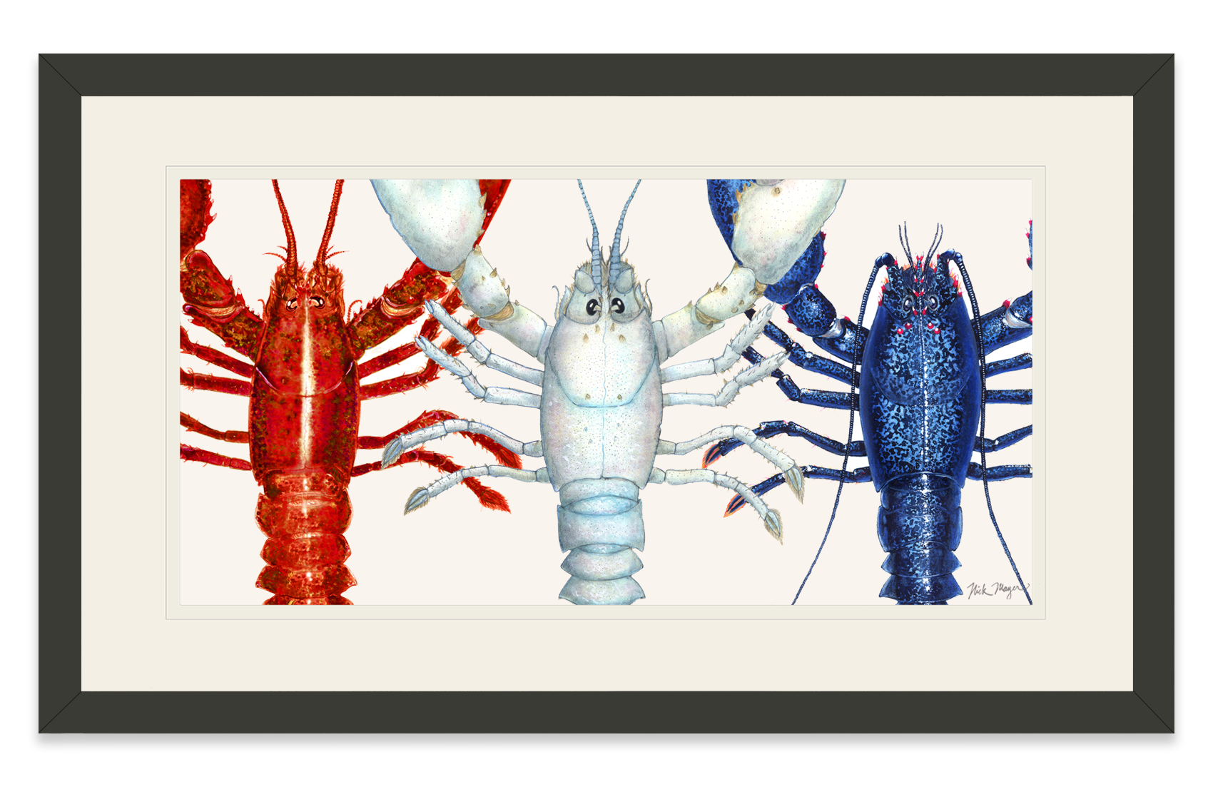 American Lobsters Trio Limited Edition Print
