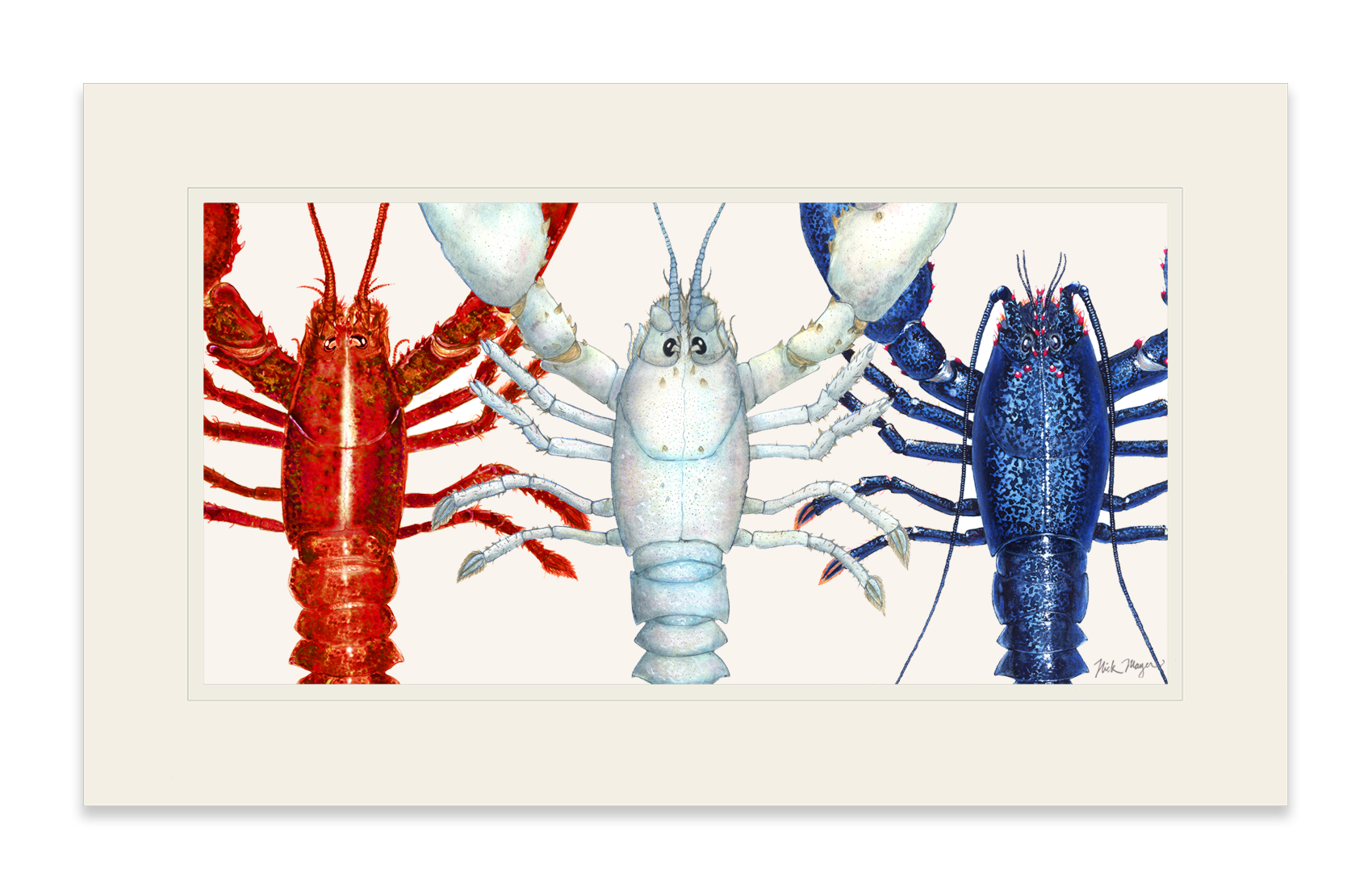 American Lobsters Trio Limited Edition Print