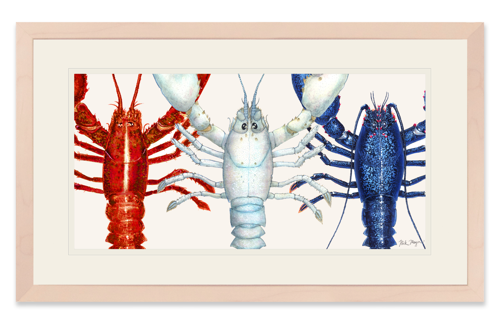 American Lobsters Trio Limited Edition Print