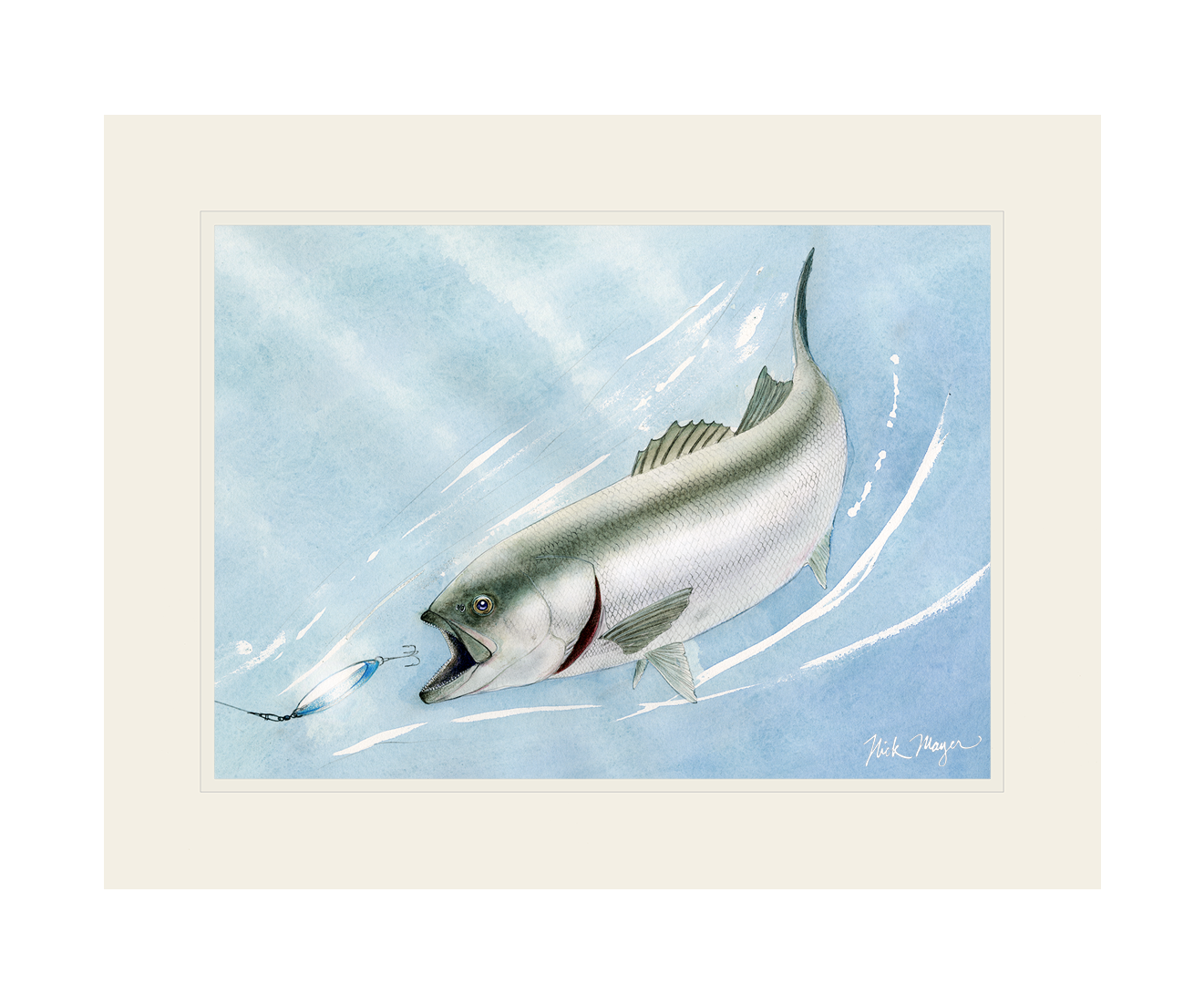 Bluefish and Kastmaster Print