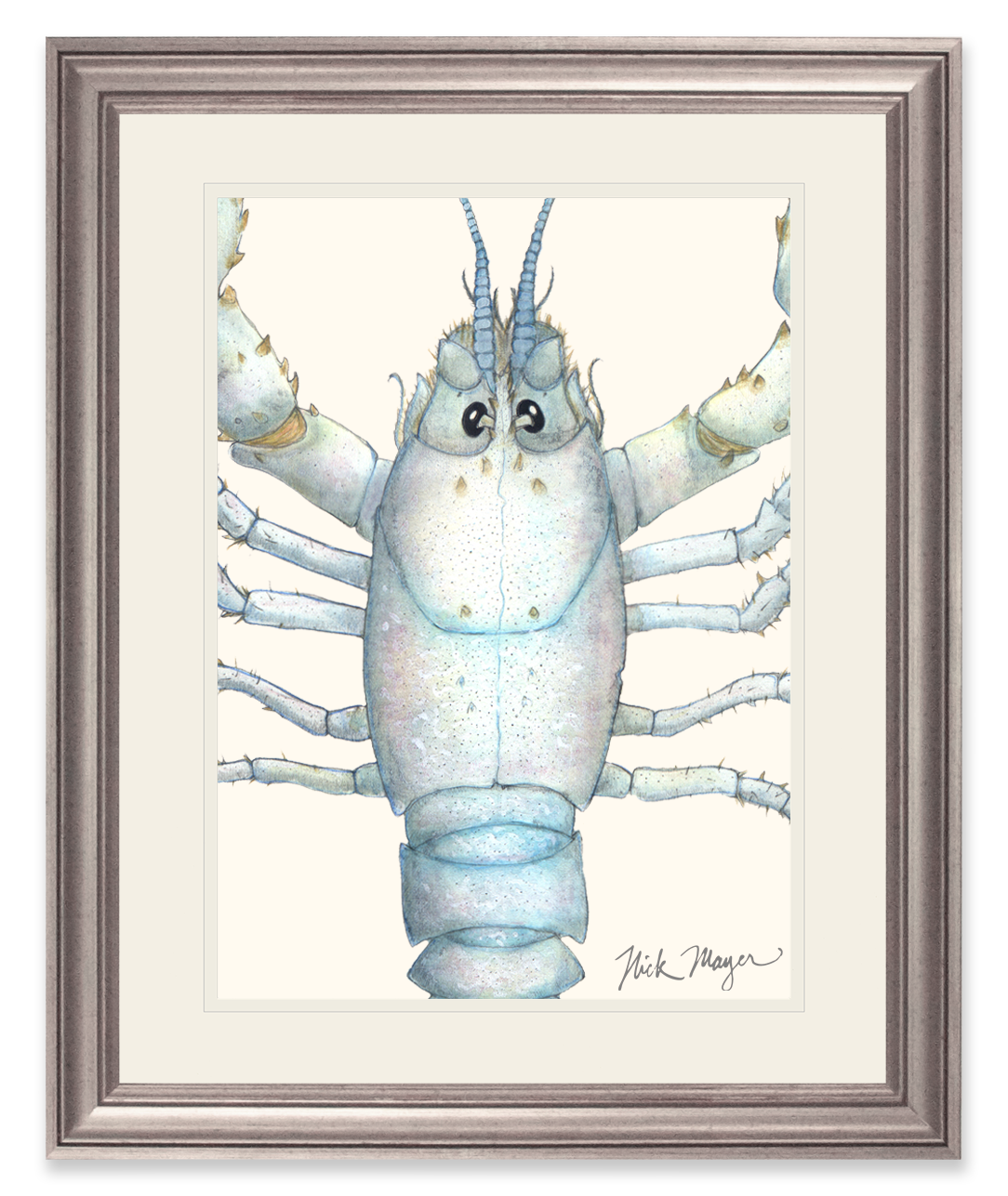 White Lobster Closeup Print