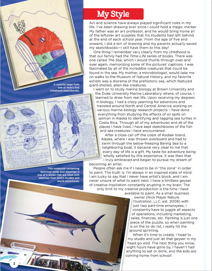 Wild Oceans Coloring Book, Signed by Nick Mayer