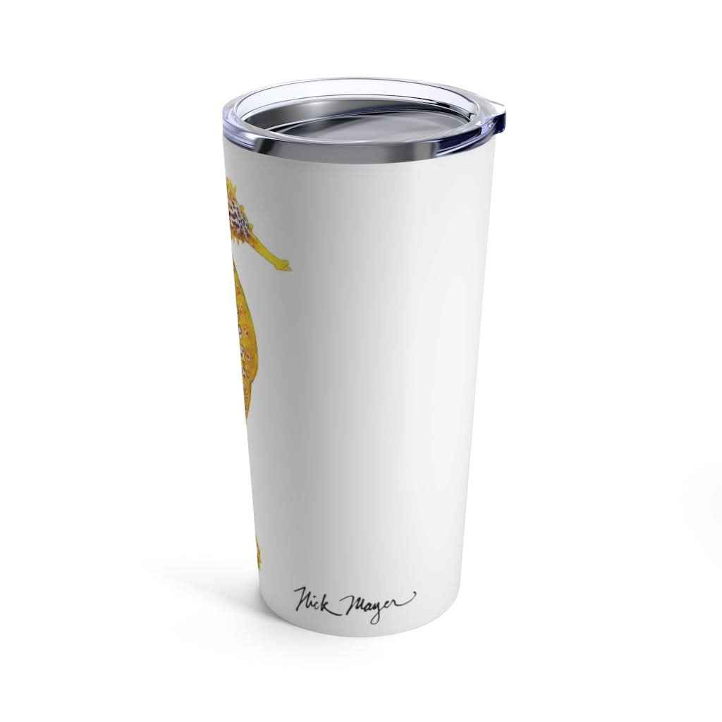 Yellow Seahorse 3, 20 oz Steel Tumbler