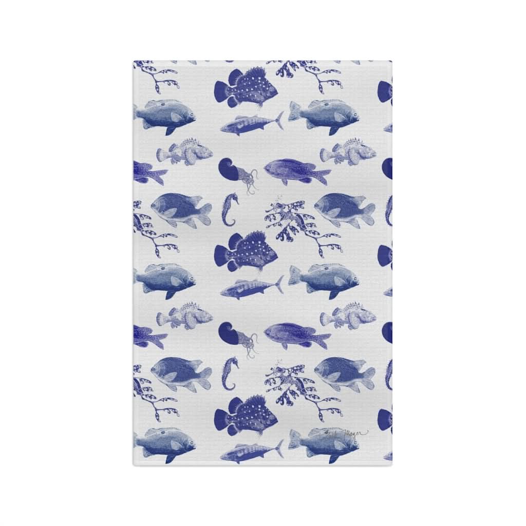 Ocean Stamps Soft Kitchen Towel