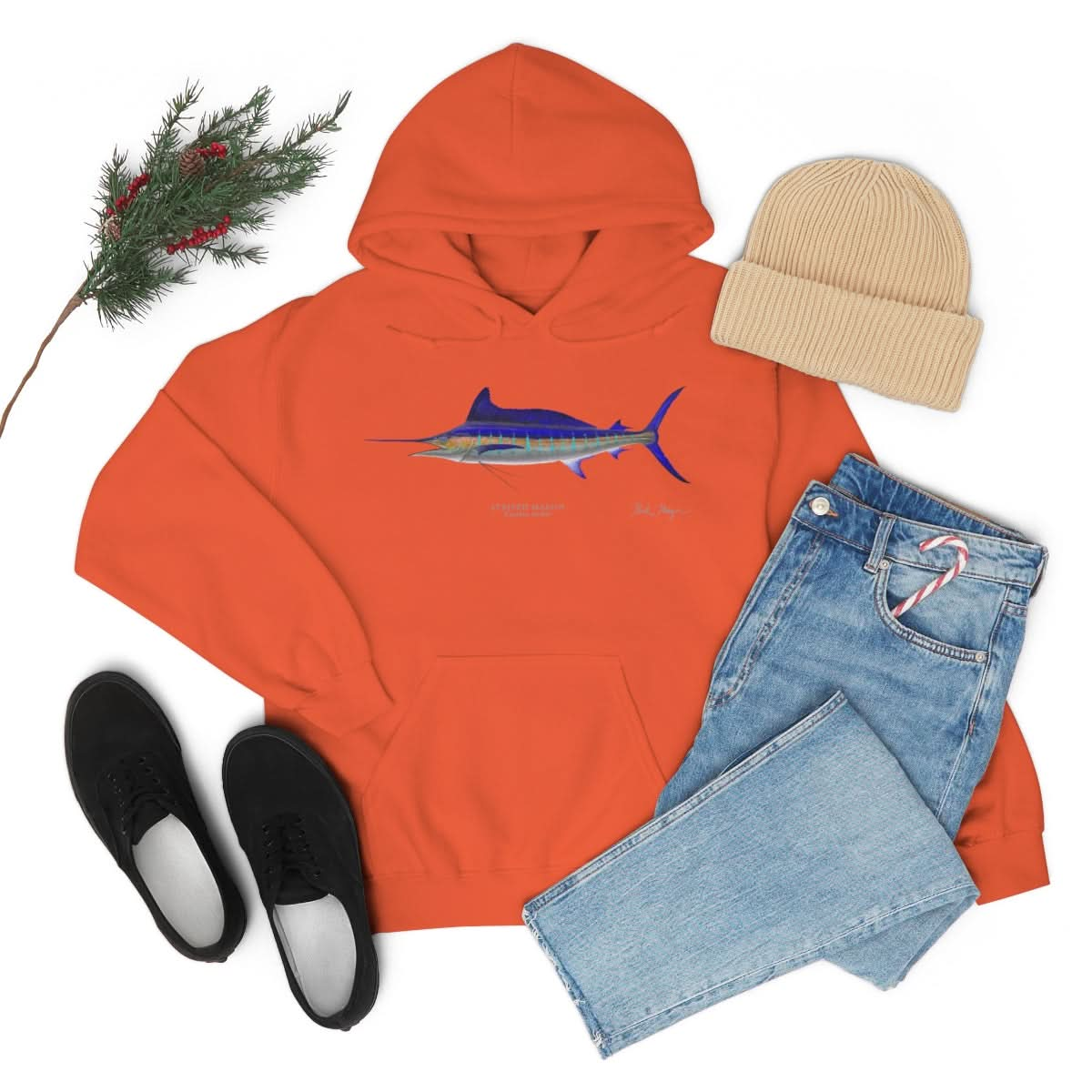 Striped Marlin Warm Hoodie