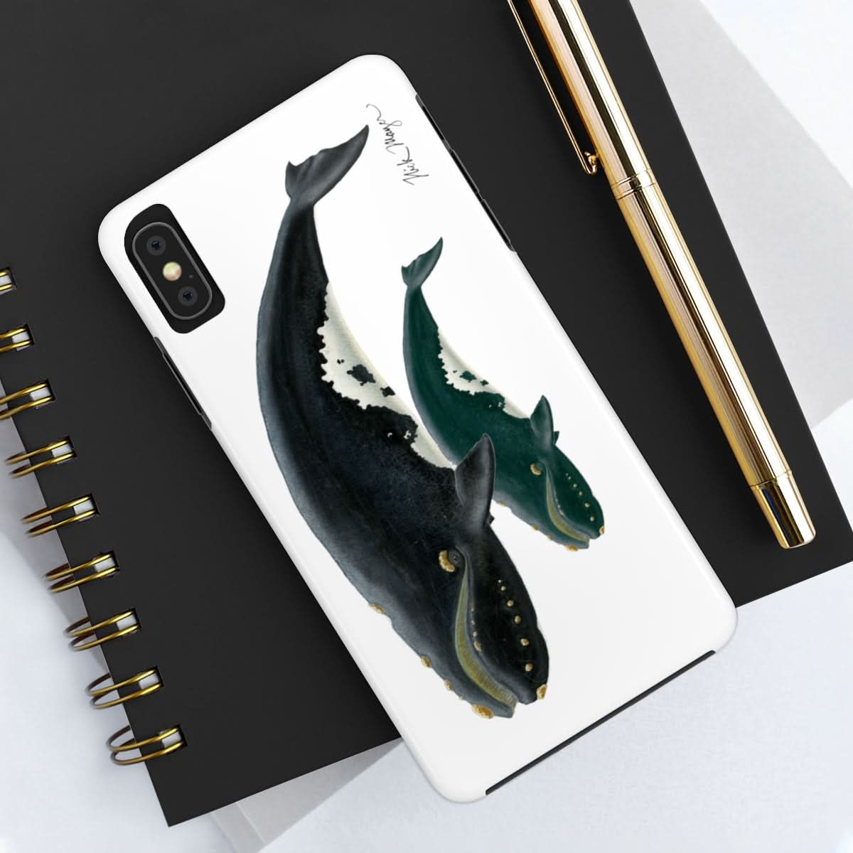 Mother & Calf Right Whale Phone Case (iPhone)