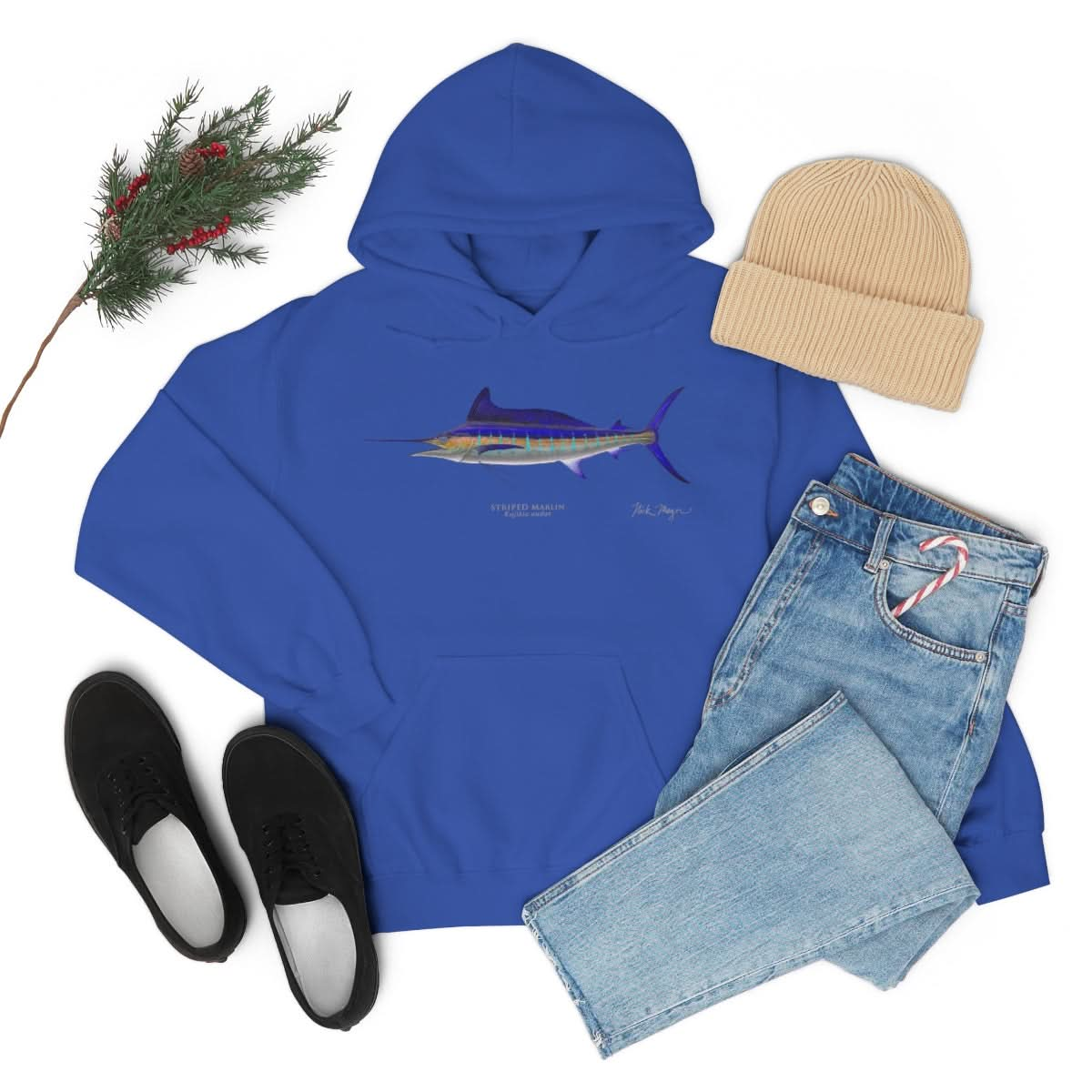 Striped Marlin Warm Hoodie