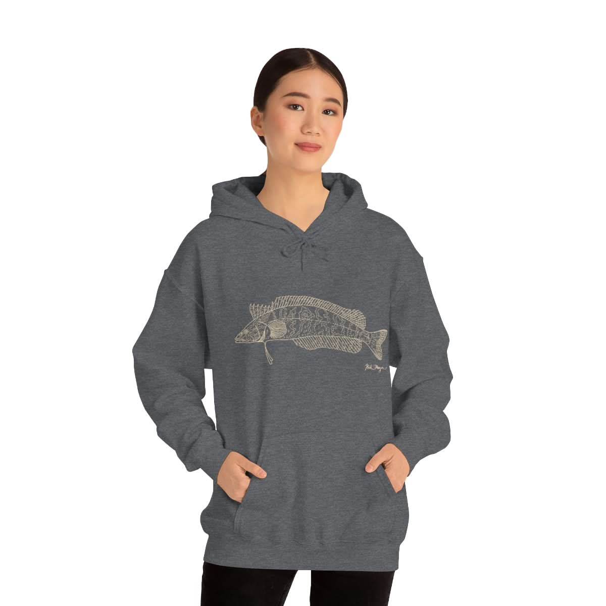 Giant Kelpfish Drawing Warm Hoodie