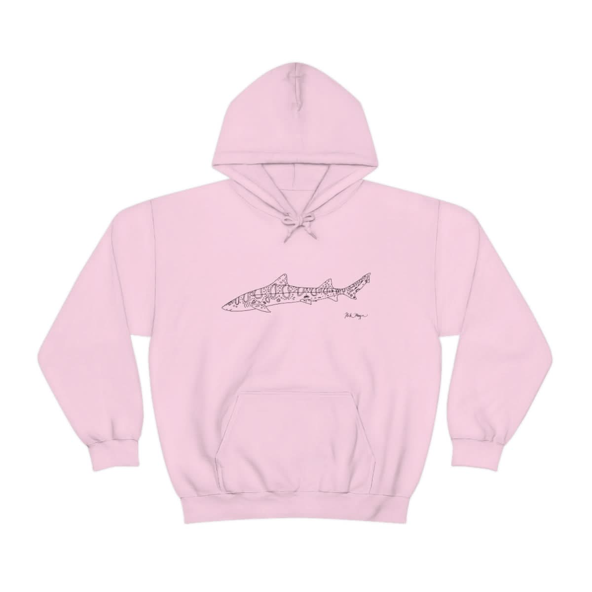 Leopard Shark Drawing Warm Hoodie