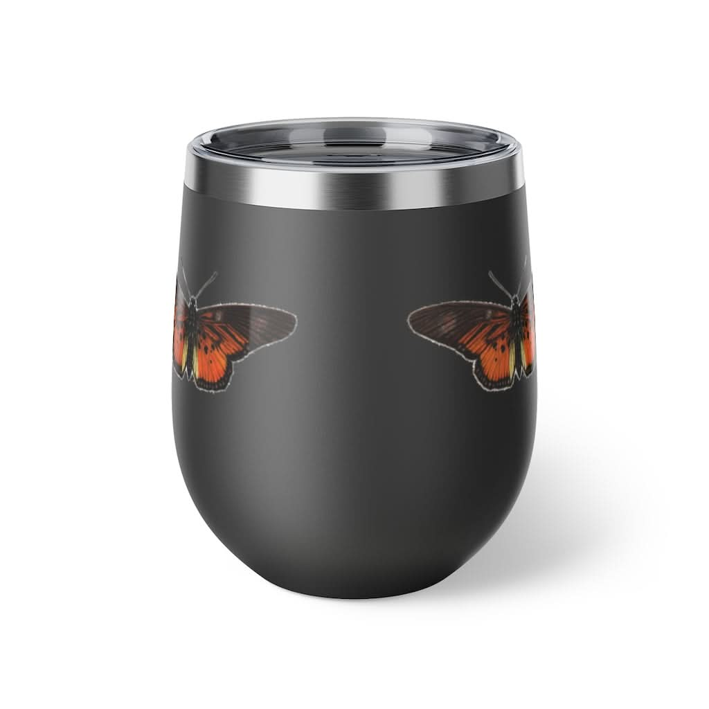 Orange Butterfly Copper Wine Tumbler