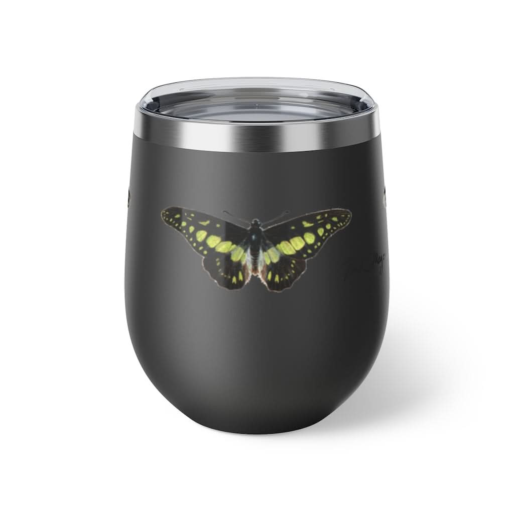 Green Butterfly Copper Wine Tumbler