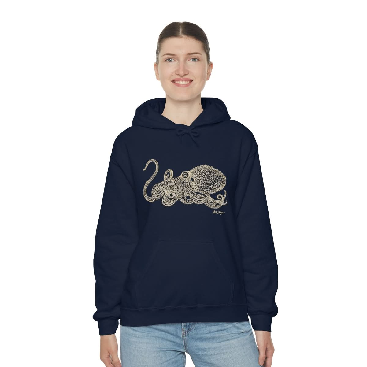 Octopus Drawing Warm Hoodie