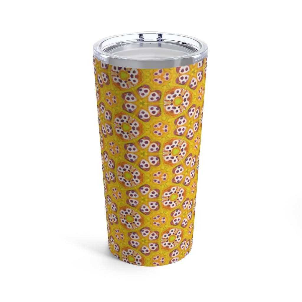 Yellow Seahorse 2, 20 oz Steel Tumbler