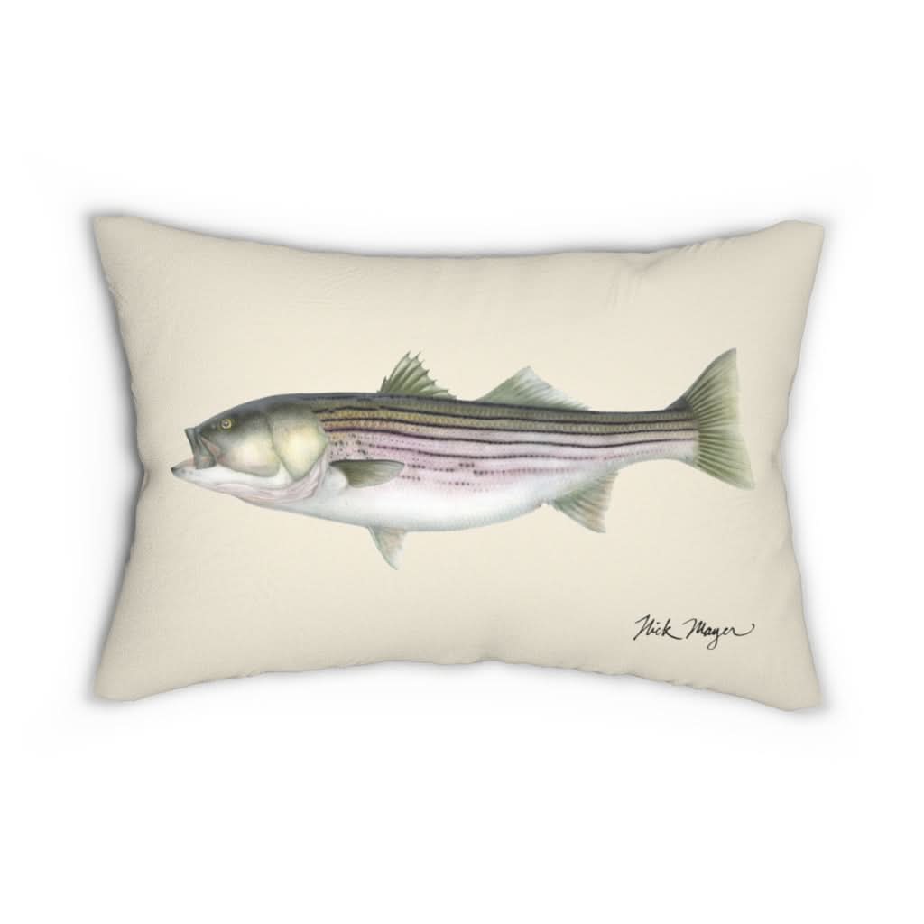 30 lb Striper Throw Pillow
