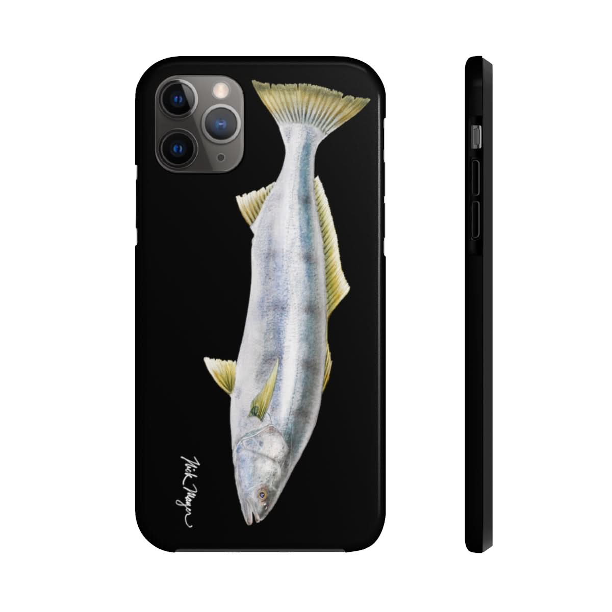 White Sea Bass Phone Case (iPhone) - black