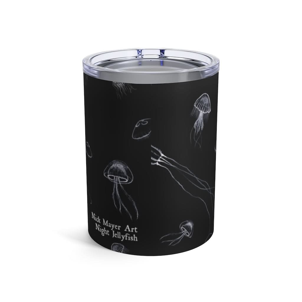 Night Jellyfish, 10 oz Steel Tumbler