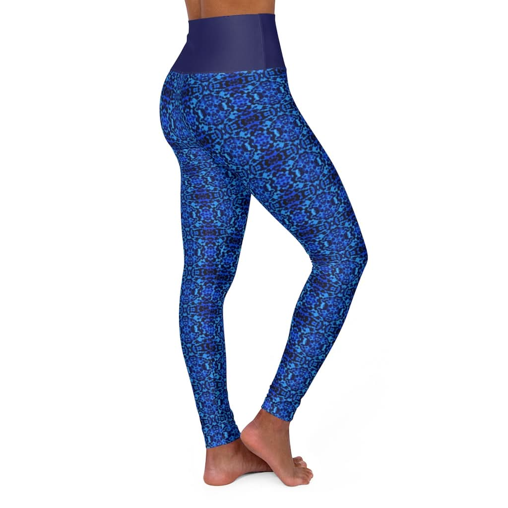 Blue Lobster High Waisted Yoga Leggings