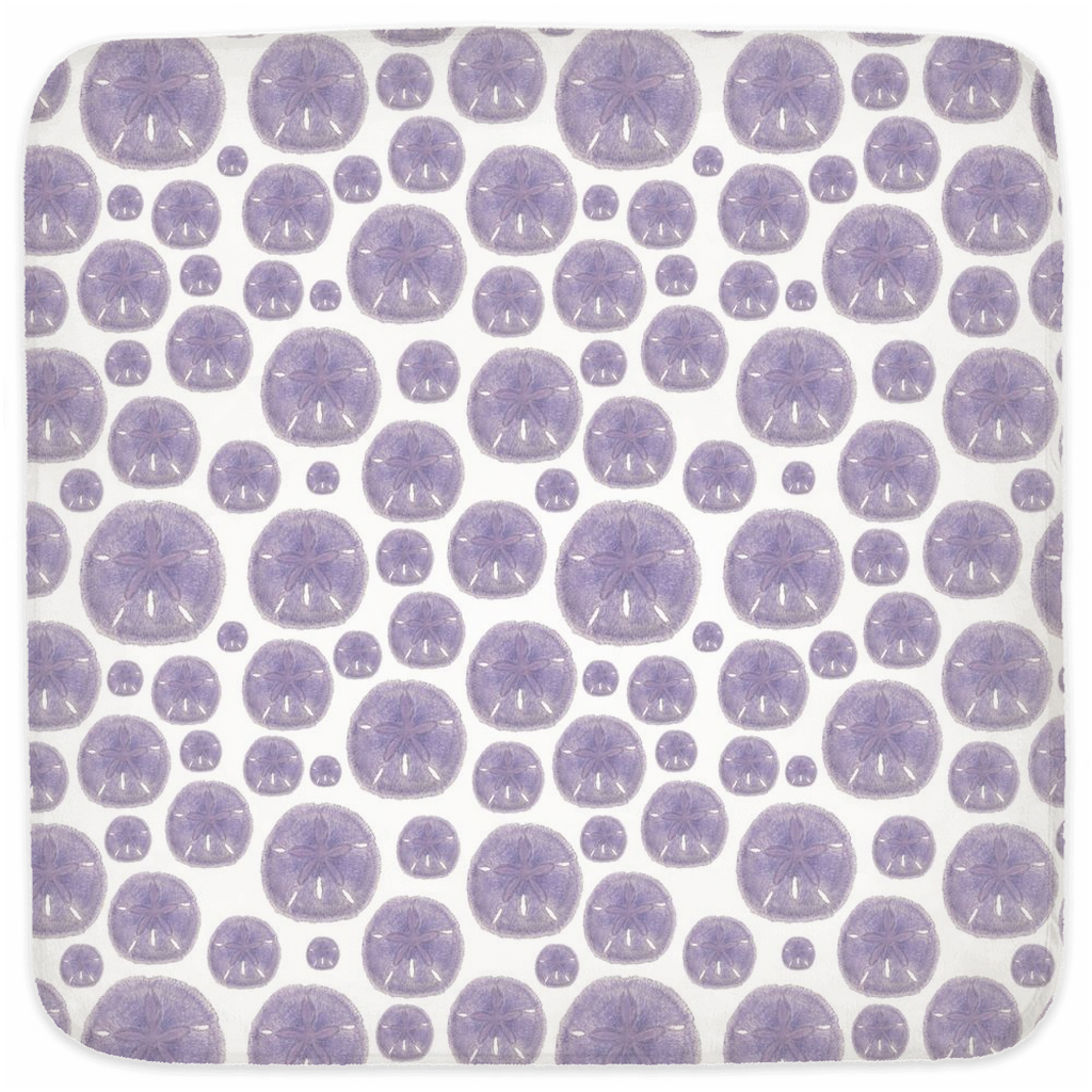 Purple Sand Dollar Hooded Baby Towel