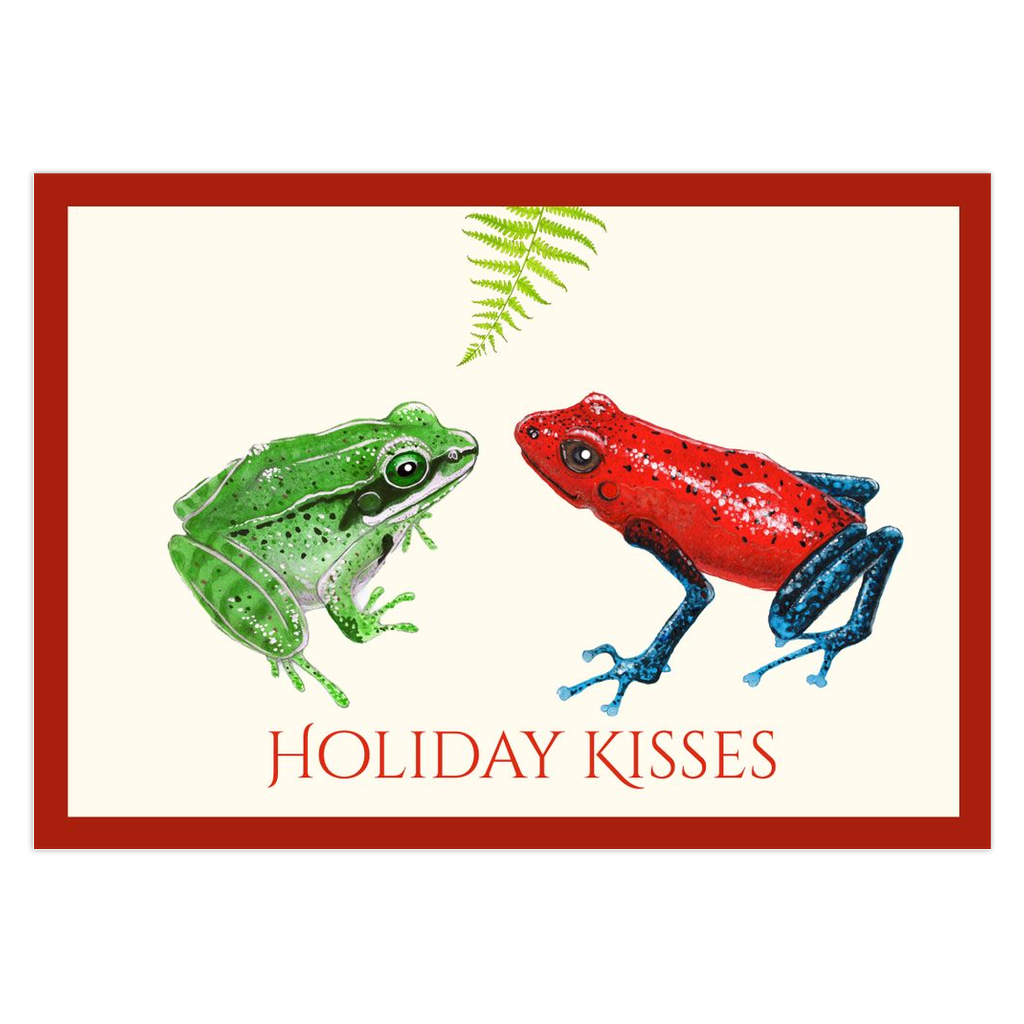 Frogs I Holiday Kisses Cards