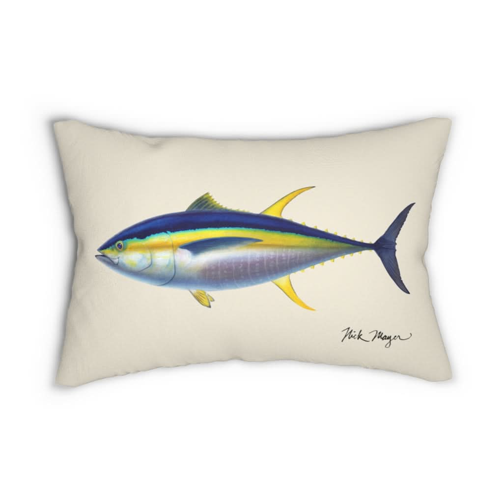 Yellowfin Tuna Throw Pillow