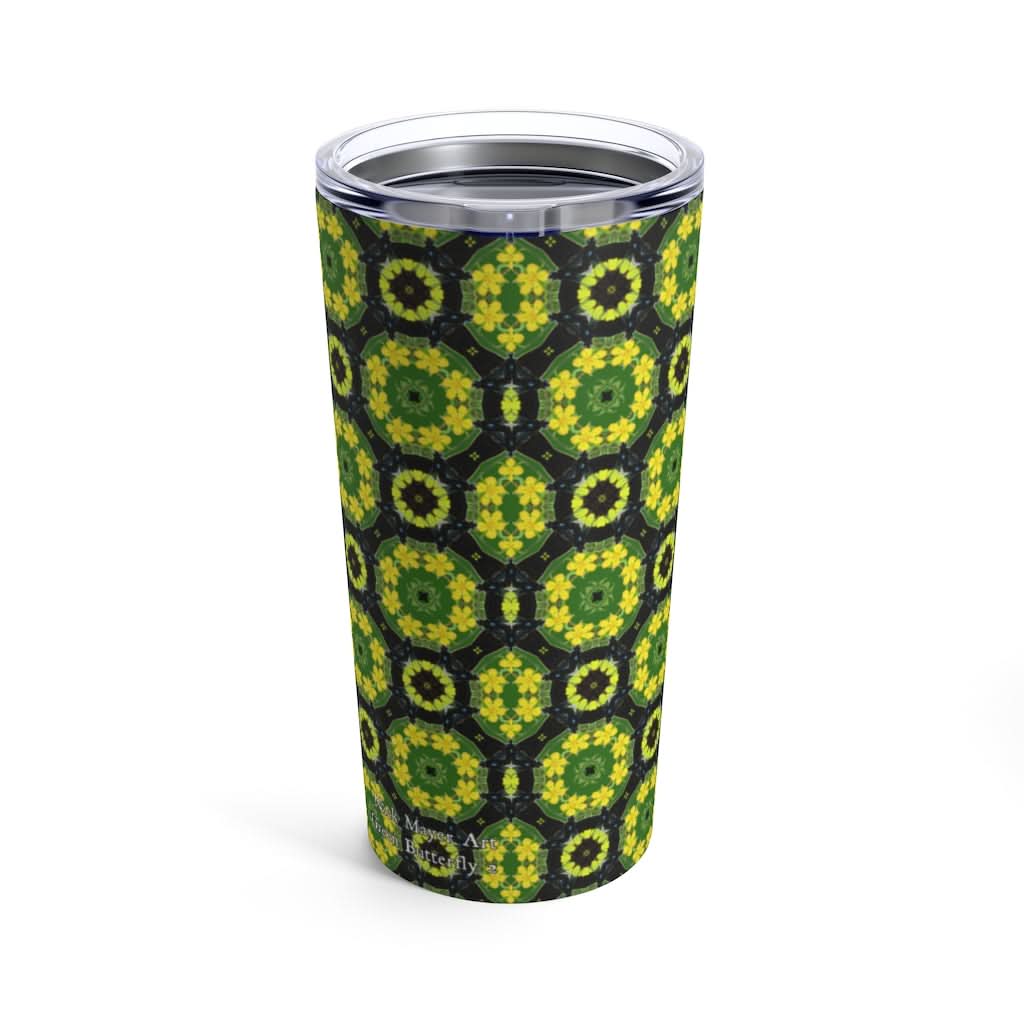 Green Butterfly 2, 20 oz Steel Tumbler