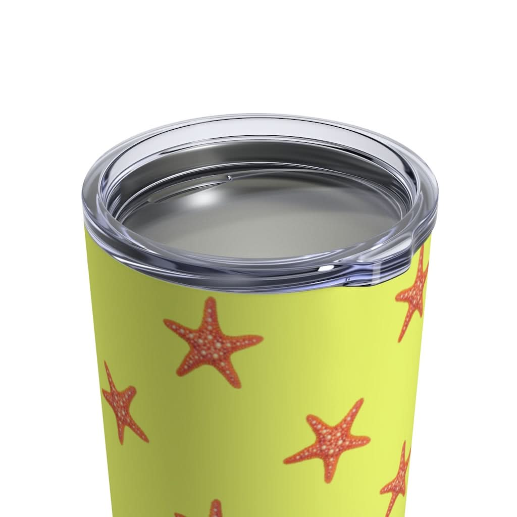 Yellow Starfish, 10 oz Steel Tumbler