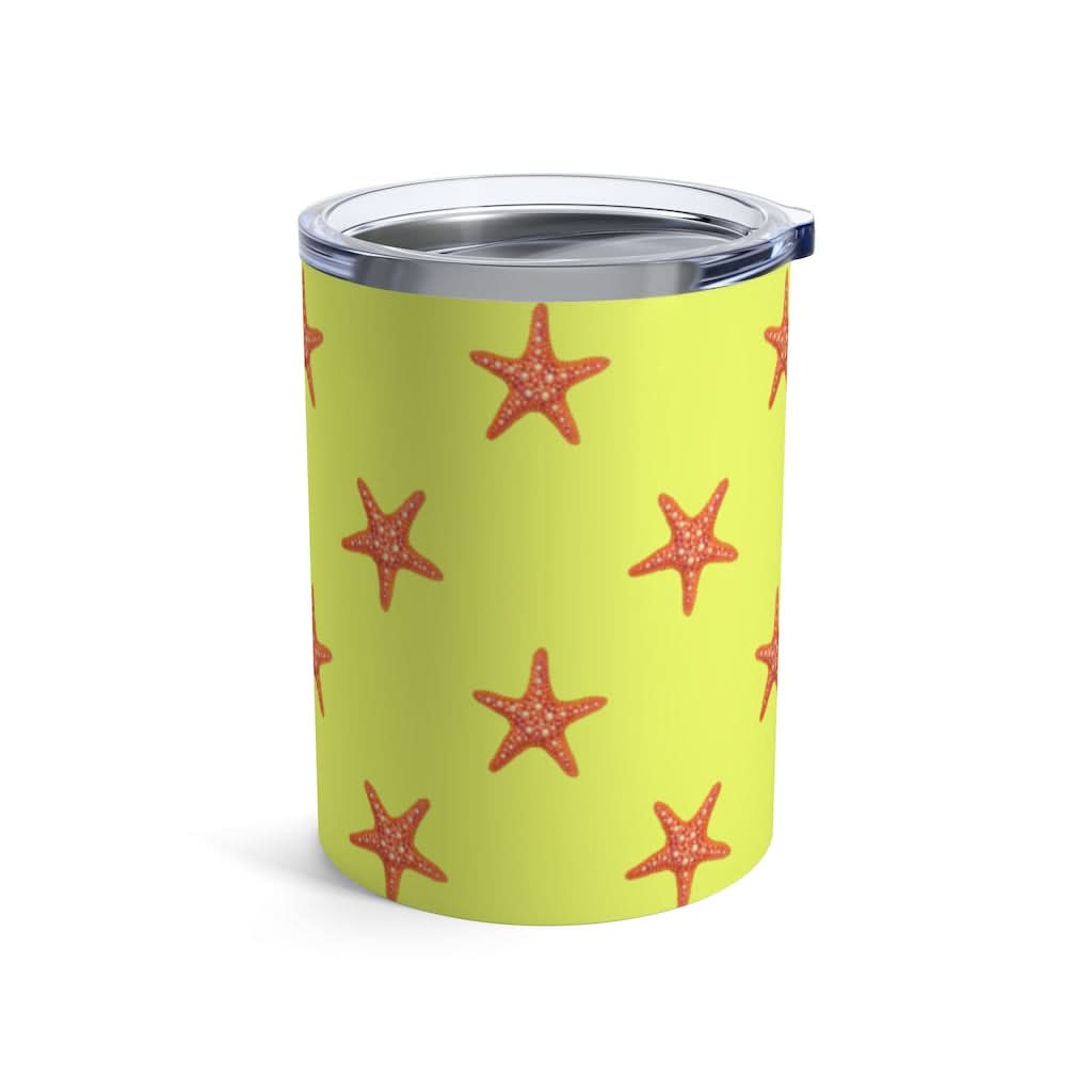 Yellow Starfish, 10 oz Steel Tumbler