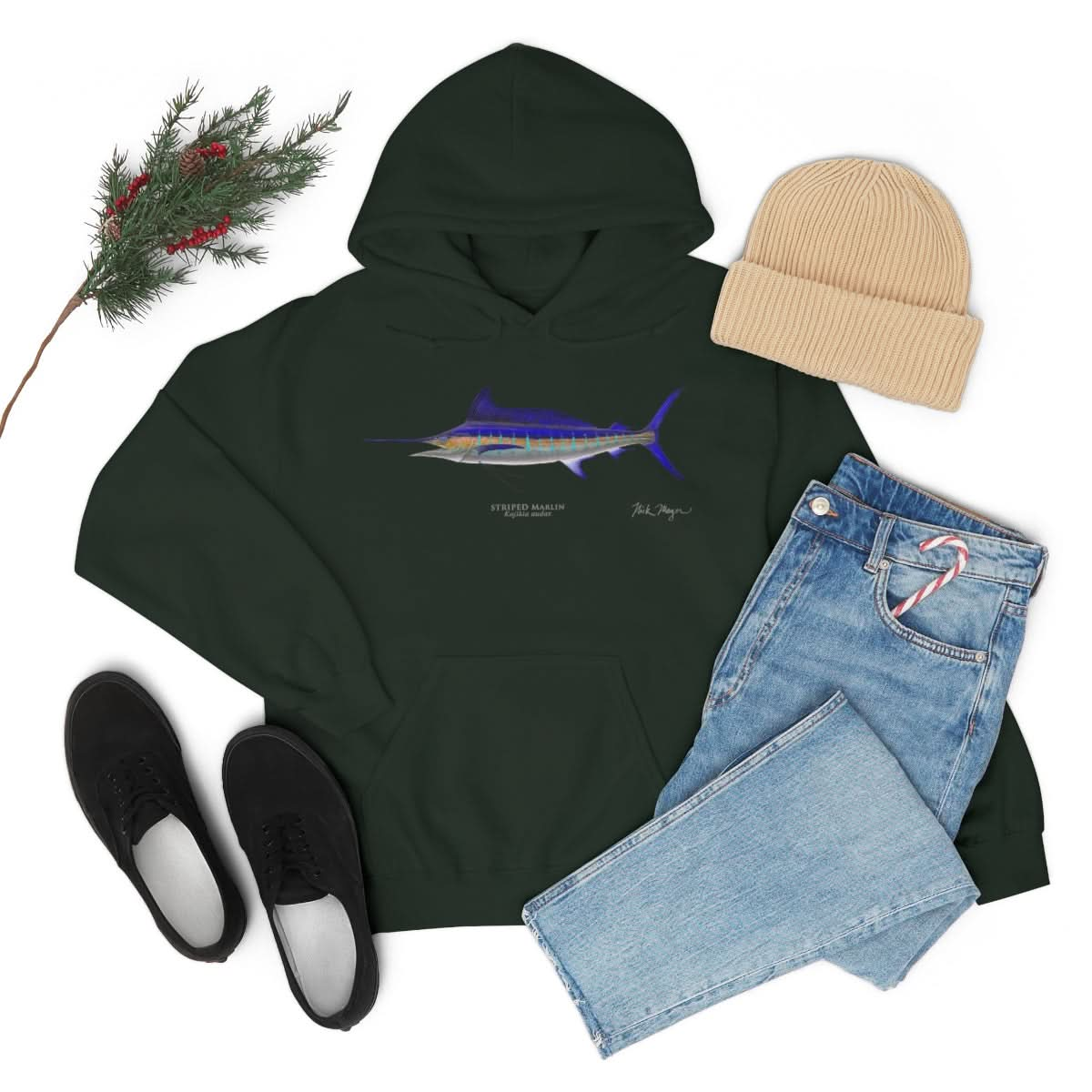 Striped Marlin Warm Hoodie