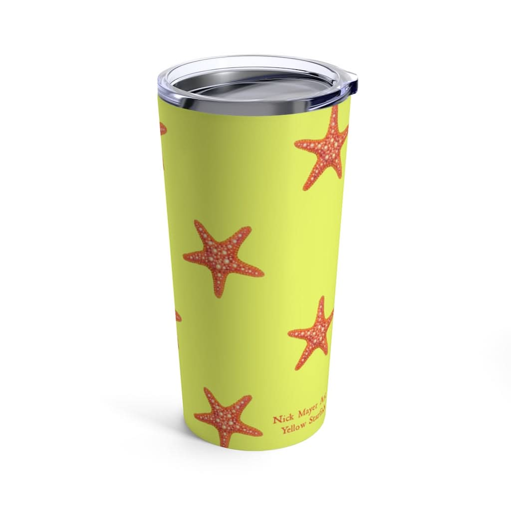 Yellow Starfish, 20 oz Steel Tumbler