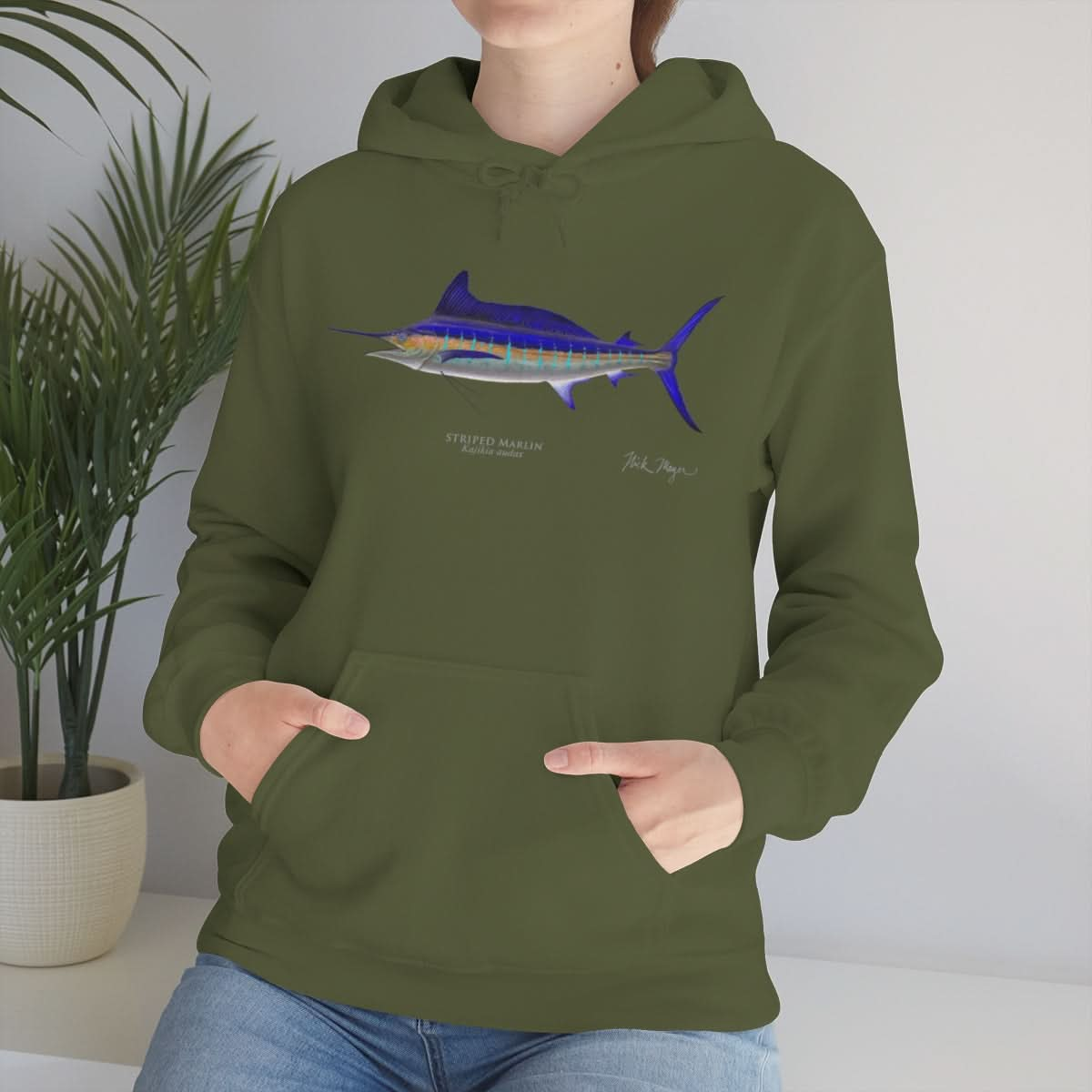 Striped Marlin Warm Hoodie