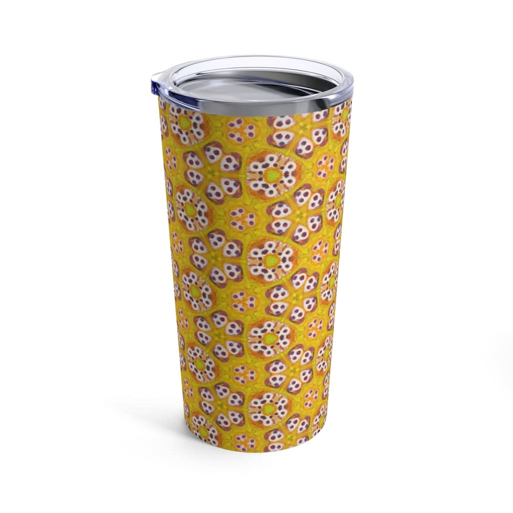 Yellow Seahorse 2, 20 oz Steel Tumbler