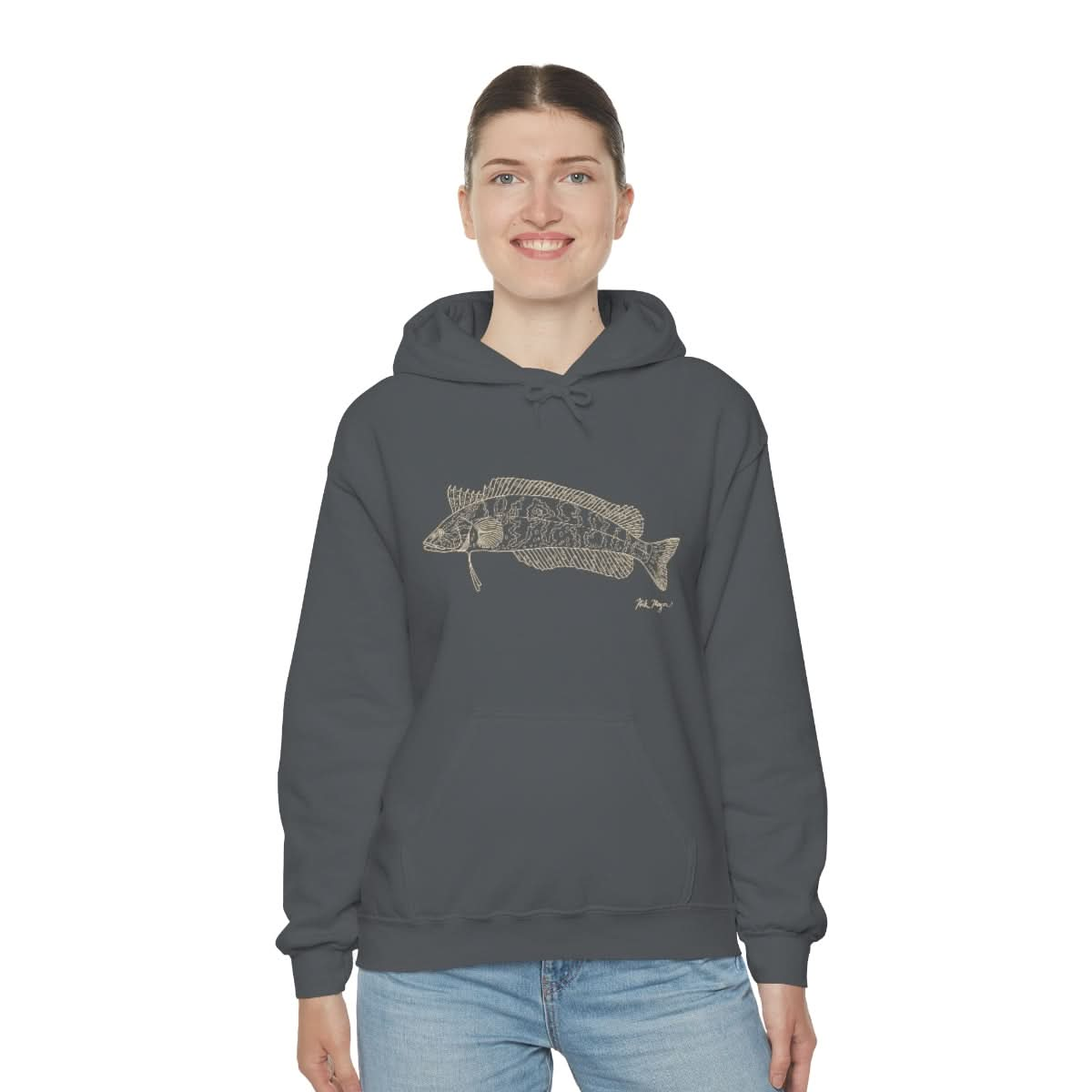 Giant Kelpfish Drawing Warm Hoodie