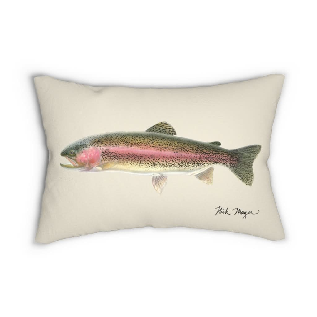 Rainbow Trout Throw Pillow