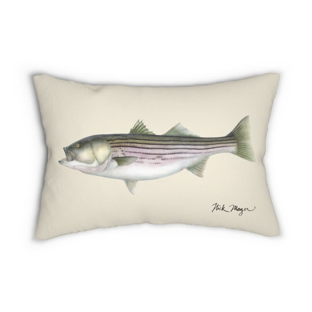 30 lb Striper Throw Pillow