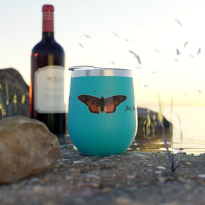 Orange Butterfly Copper Wine Tumbler