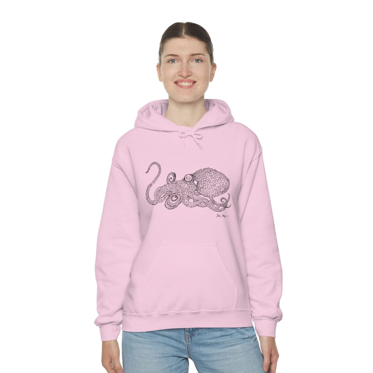 Octopus Drawing Warm Hoodie