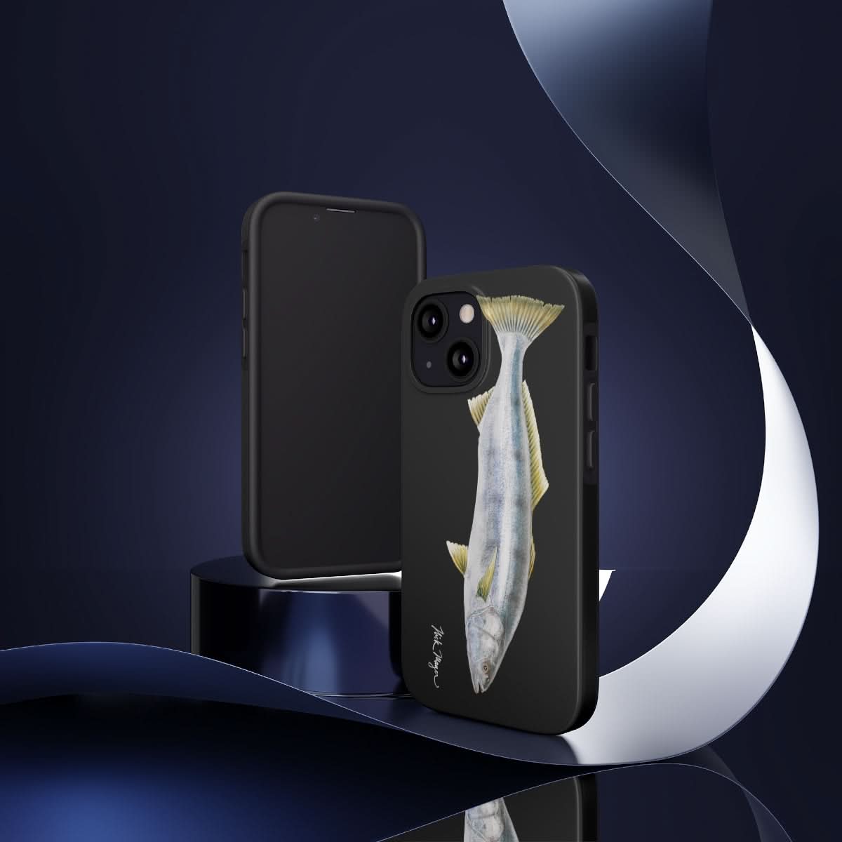 White Sea Bass Phone Case (iPhone) - black