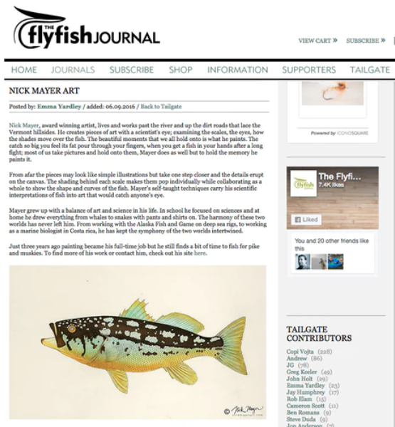 The Flyfish Journal, Tailgate Piece on Nick Mayer Art