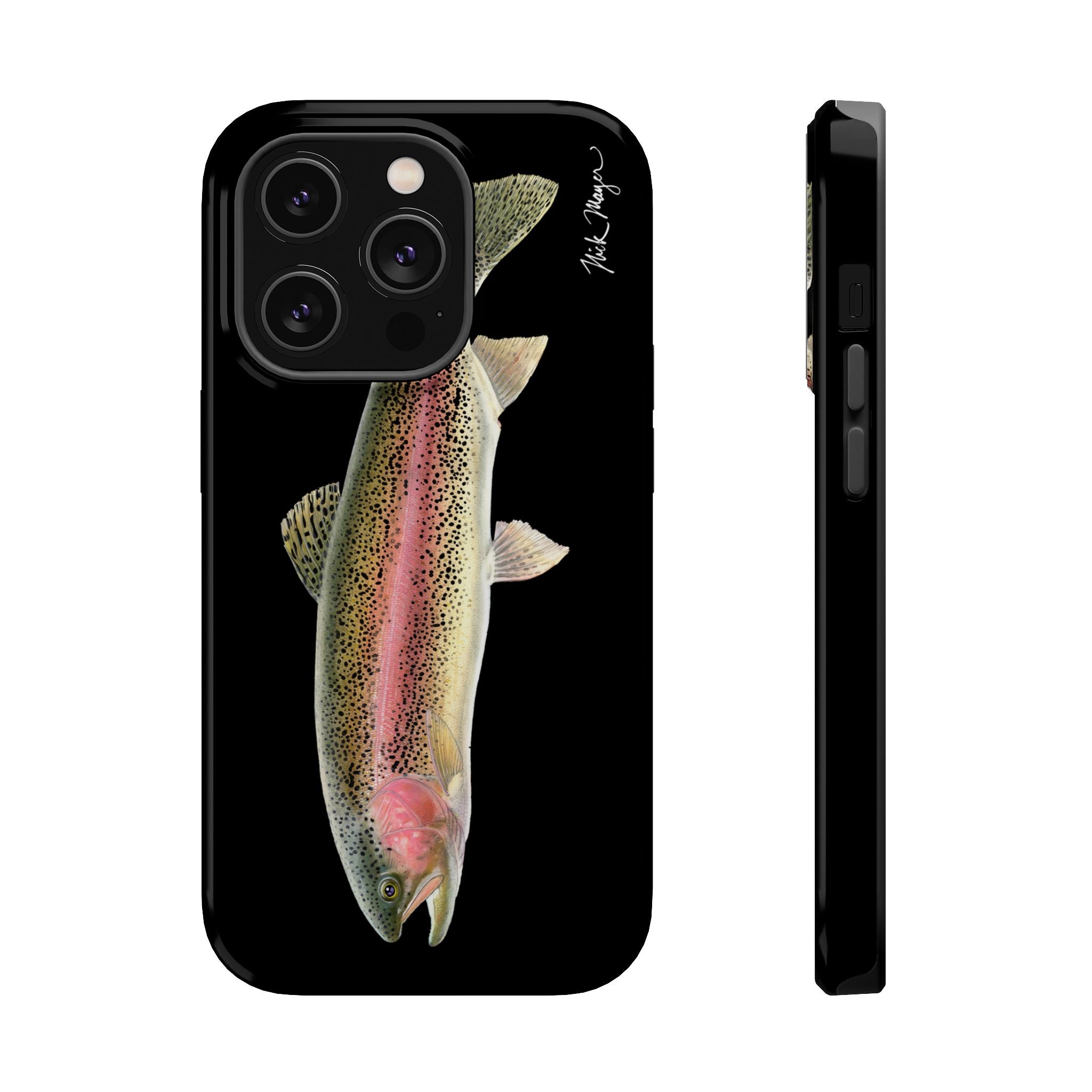Rainbow Trout MagSafe Black iPhone Case