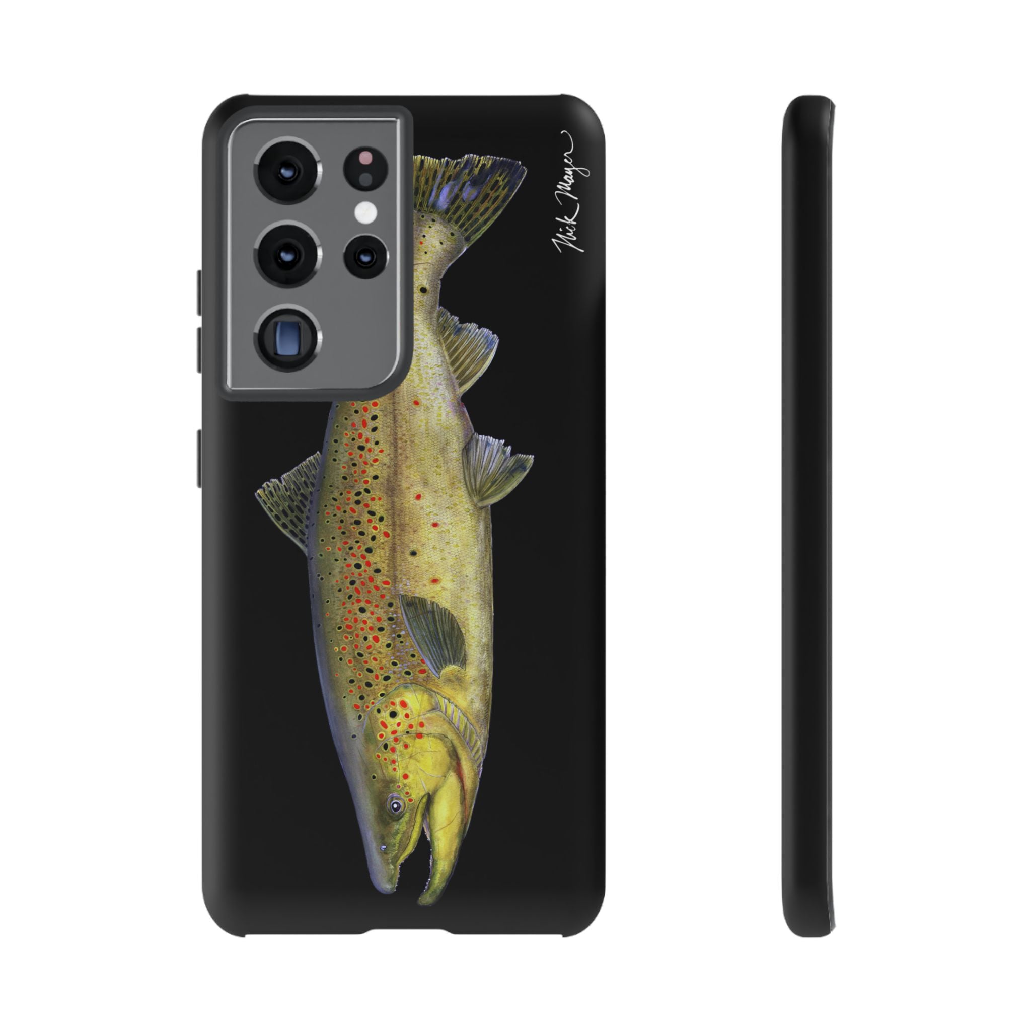 Brown Trout Black Phone Case (Samsung)