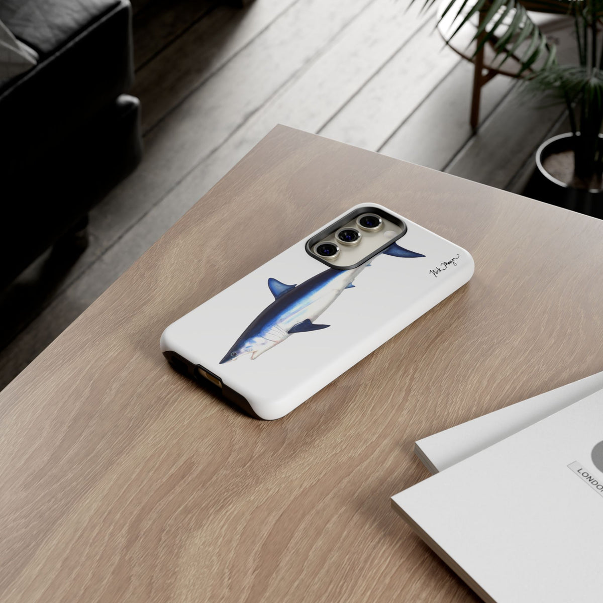 Mako Shark White Phone Case (Samsung) Printify